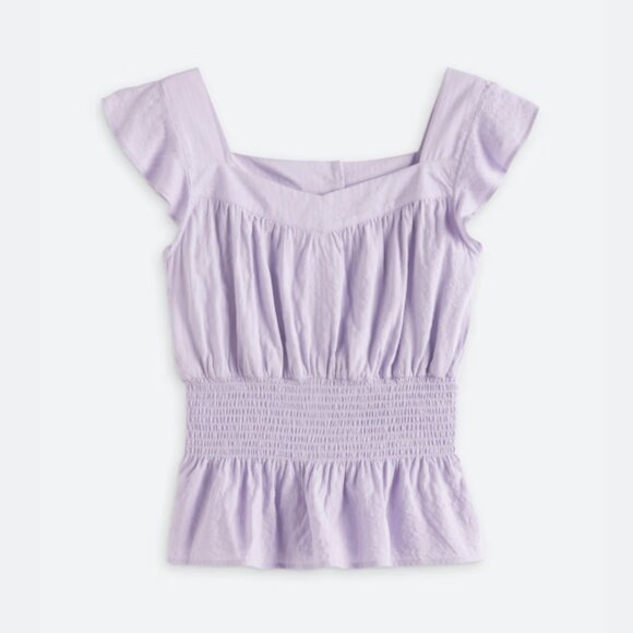 Market & Spruce Textured Smocked Peplum Tank – Light Lilac – XXL - Picture 1 of 4